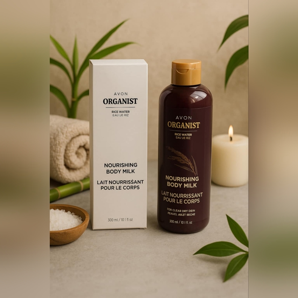 AVON Organist Nourishing Body Milk with Rice Water – 300ml / 10 fl oz